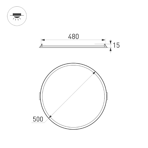 Встраиваемый светильник Arlight Dl Edge 036420