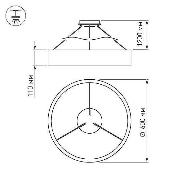 Светильник подвесной Arlight Tor Ring 022149(1)