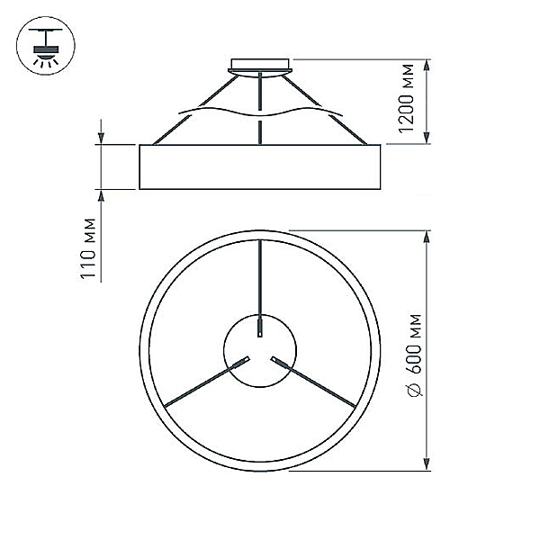 Светильник подвесной Arlight Tor Ring 023395(1)