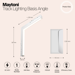 Трековый светильник Maytoni Basis Exility TR102-24W-DS-W