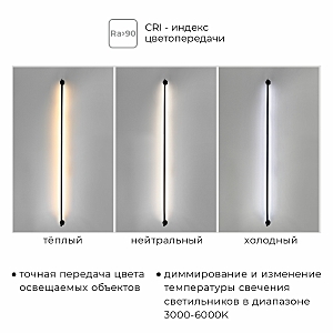 Светильник светодиодный IMEX Thin-Smart IL.0060.5000-1000-BK