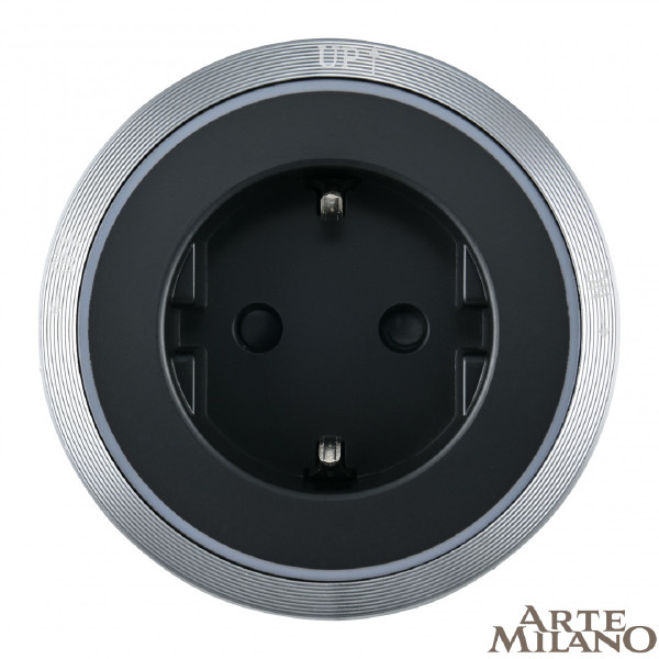 Трековая розетка Arte Milano Am-track-sockets 380066TS LED/ES Grey