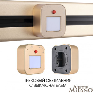 Трековый светильник Arte Milano Am-track-sockets 380022TL/Light Gold