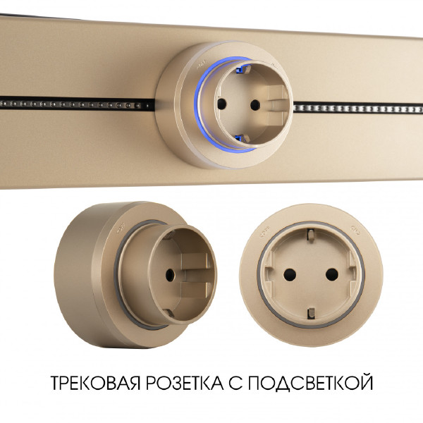 Трековая розетка Arte Milano Am-track-sockets-39 397951TS/ES Gold