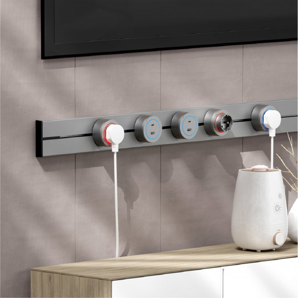 Трековая розетка Arte Milano Am-track-sockets-39 399732TS/USB-Type-C Silver