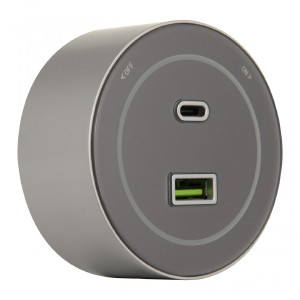 Трековая розетка Arte Milano Am-track-sockets-39 399732TS/USB-Type-C Silver