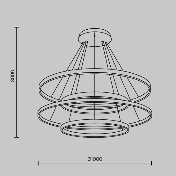 Подвесная люстра Maytoni Rim MOD058PL-L174BK