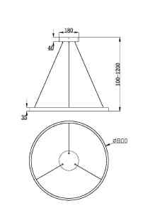 Подвесная люстра Maytoni Rim MOD058PL-L42BSK