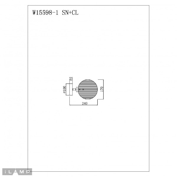 Настенное бра iLamp Panorama W15598-1 SN+CL