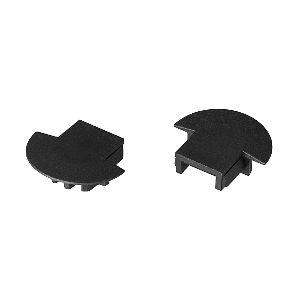 Чёрная глухая заглушка пластиковая для профиля MIC-F-2000 Arlight MIC 030795