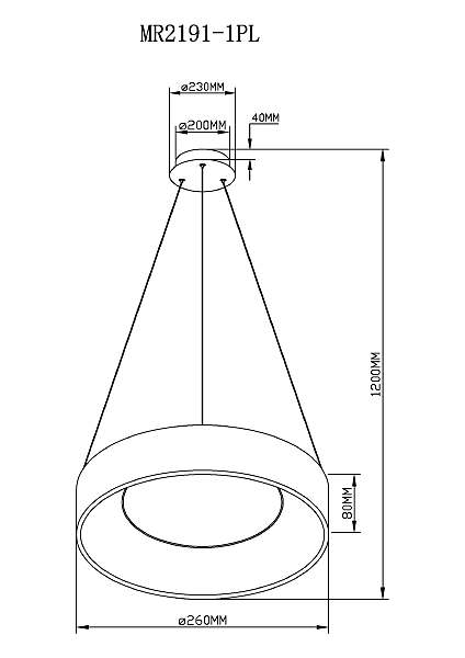 Подвесная люстра MyFar Shannon MR2191-1PL