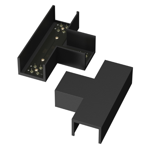 Коннектор питания Т-образный Maytoni Accessories for tracks Elasity TRA160CT-11B