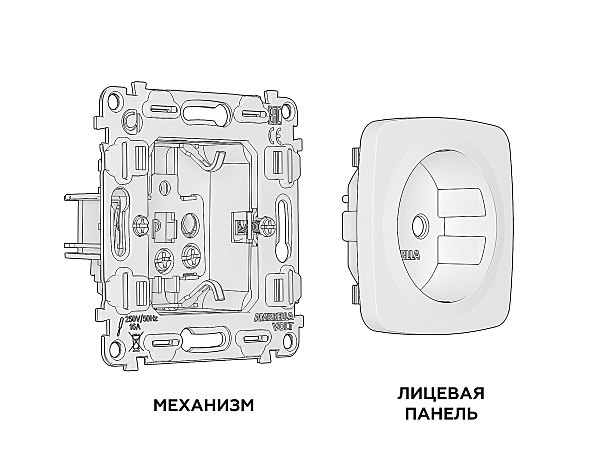 Розетка Ambrella Volt OMEGA MO206010